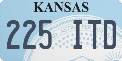 KS license plate 225ITD