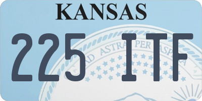KS license plate 225ITF