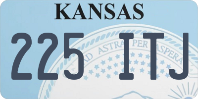 KS license plate 225ITJ