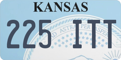 KS license plate 225ITT