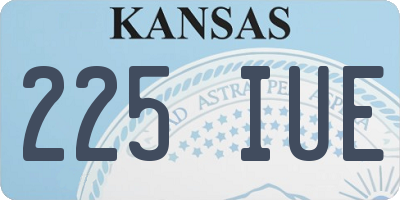 KS license plate 225IUE