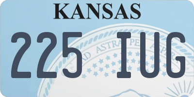 KS license plate 225IUG