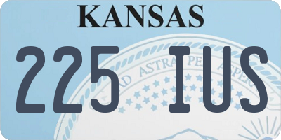 KS license plate 225IUS