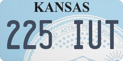 KS license plate 225IUT