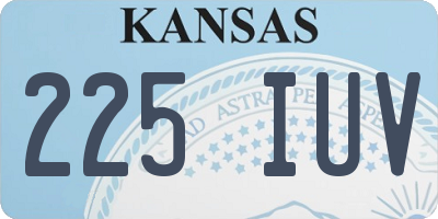 KS license plate 225IUV