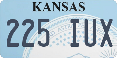KS license plate 225IUX