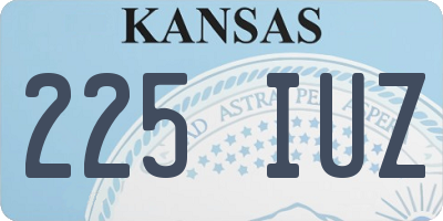 KS license plate 225IUZ