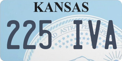 KS license plate 225IVA