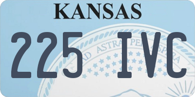 KS license plate 225IVC