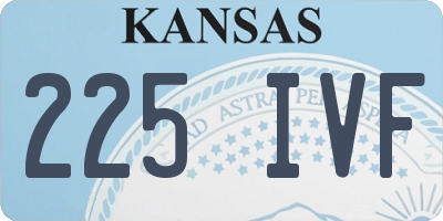 KS license plate 225IVF