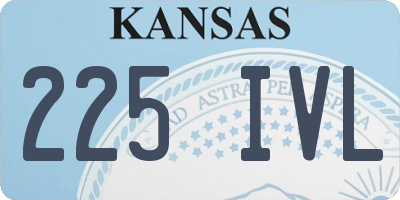 KS license plate 225IVL