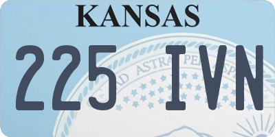 KS license plate 225IVN