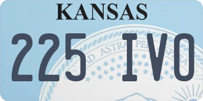 KS license plate 225IVO