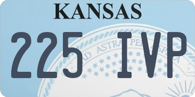 KS license plate 225IVP