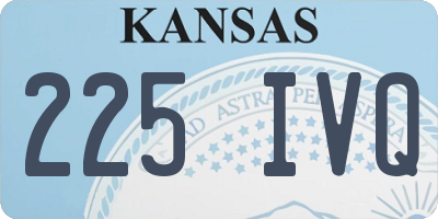 KS license plate 225IVQ