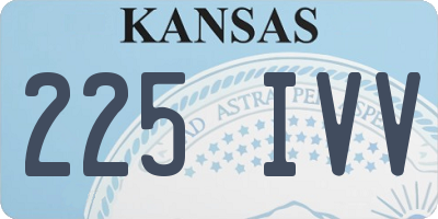 KS license plate 225IVV
