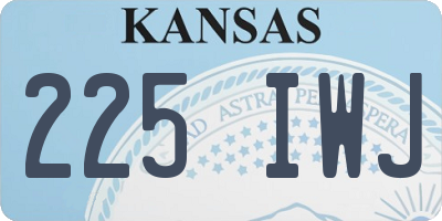 KS license plate 225IWJ