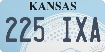 KS license plate 225IXA