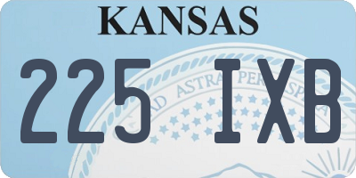 KS license plate 225IXB