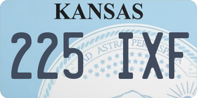 KS license plate 225IXF