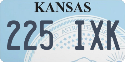 KS license plate 225IXK