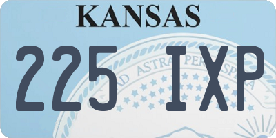 KS license plate 225IXP