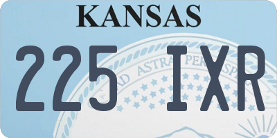 KS license plate 225IXR
