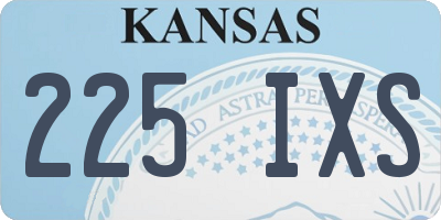 KS license plate 225IXS