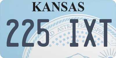 KS license plate 225IXT