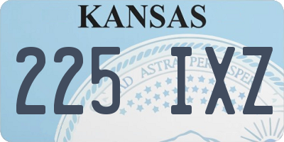 KS license plate 225IXZ