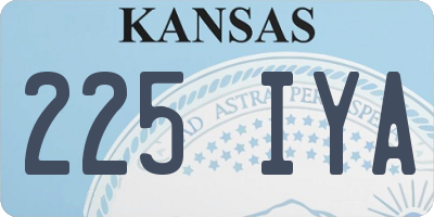 KS license plate 225IYA