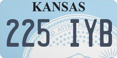 KS license plate 225IYB