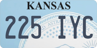 KS license plate 225IYC