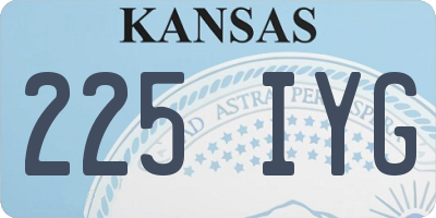 KS license plate 225IYG
