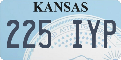 KS license plate 225IYP