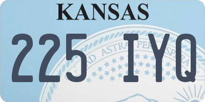 KS license plate 225IYQ