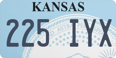 KS license plate 225IYX