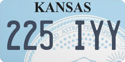 KS license plate 225IYY