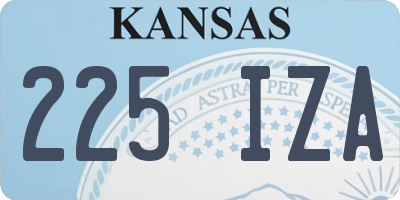 KS license plate 225IZA