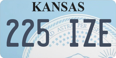 KS license plate 225IZE