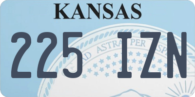 KS license plate 225IZN