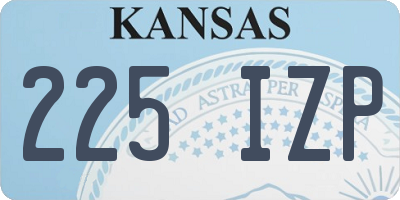 KS license plate 225IZP