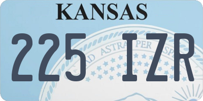 KS license plate 225IZR