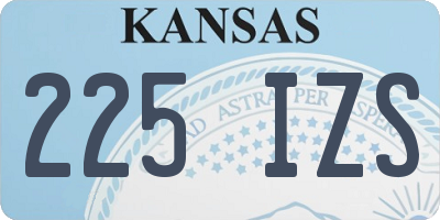 KS license plate 225IZS