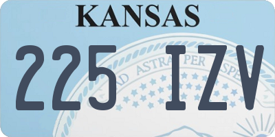 KS license plate 225IZV