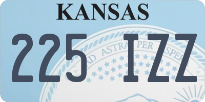 KS license plate 225IZZ
