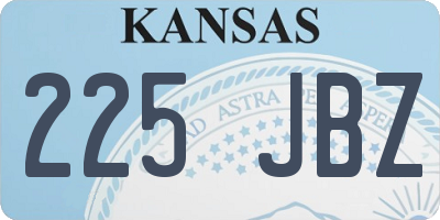 KS license plate 225JBZ