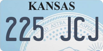 KS license plate 225JCJ