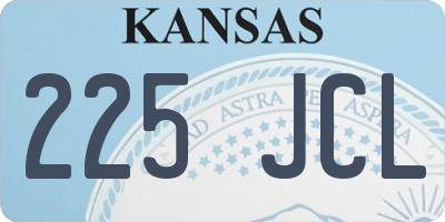 KS license plate 225JCL