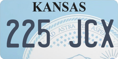 KS license plate 225JCX